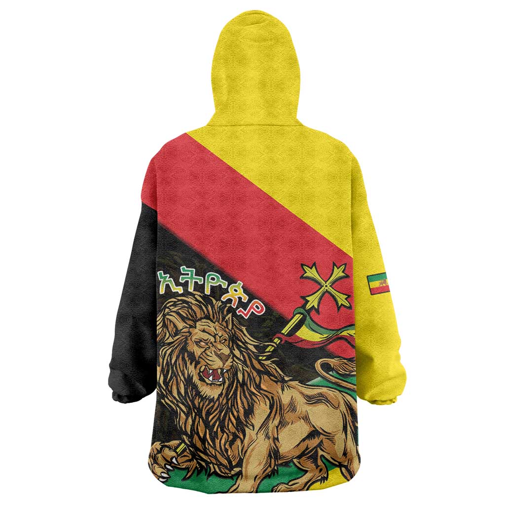 Ethiopia Lion of Judah Wearable Blanket Hoodie Ethiopia Empire 1270-1974 LT15