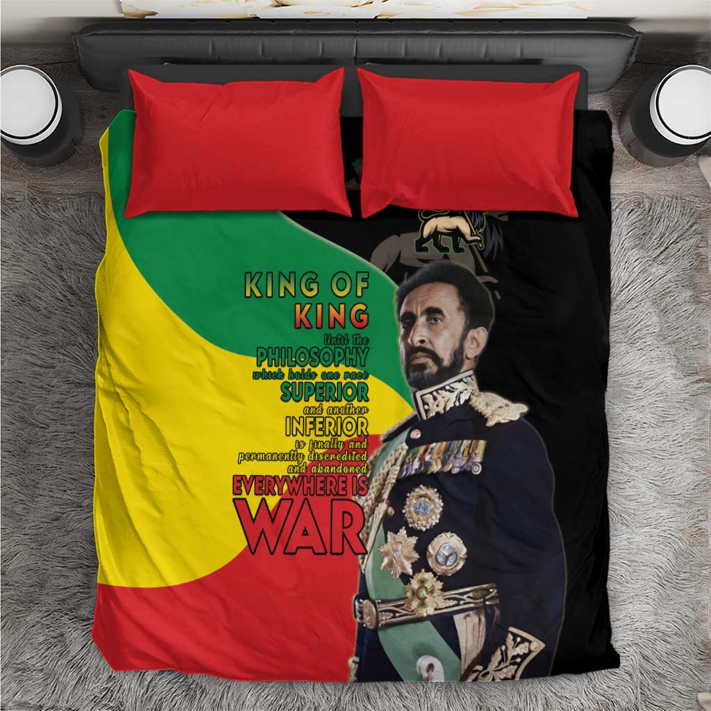 Jah Rastafari Bedding Set Haile Selassie LT15