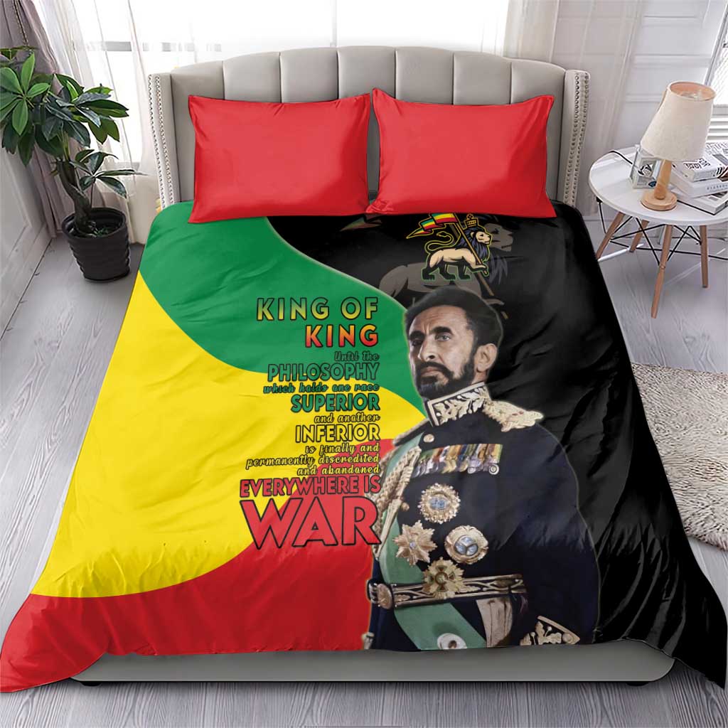 Jah Rastafari Bedding Set Haile Selassie LT15