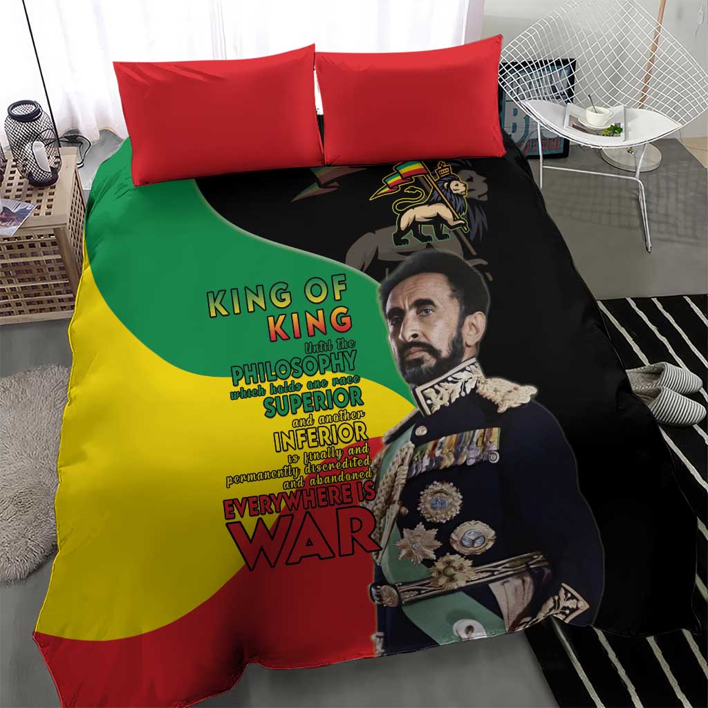 Jah Rastafari Bedding Set Haile Selassie LT15