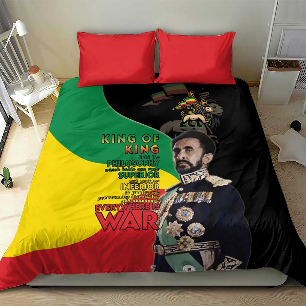 Jah Rastafari Bedding Set Haile Selassie LT15