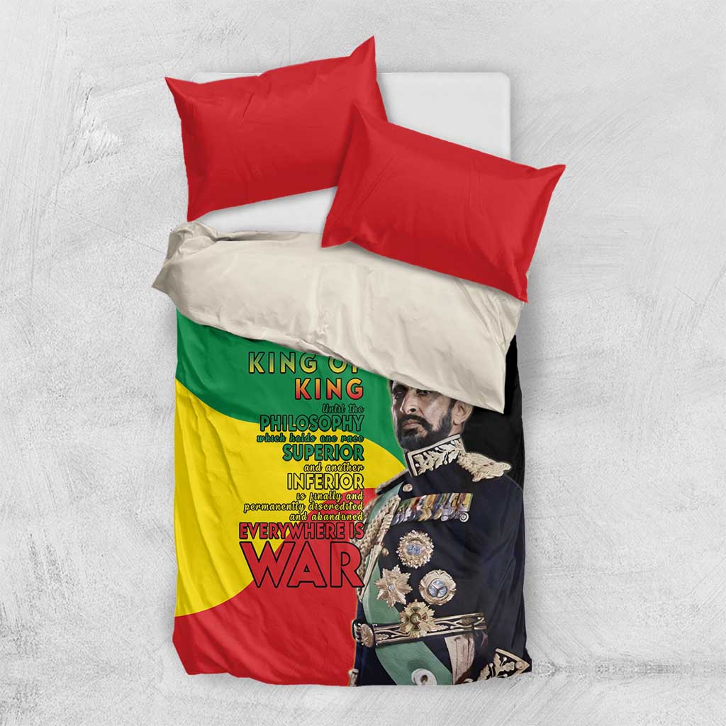 Jah Rastafari Bedding Set Haile Selassie LT15