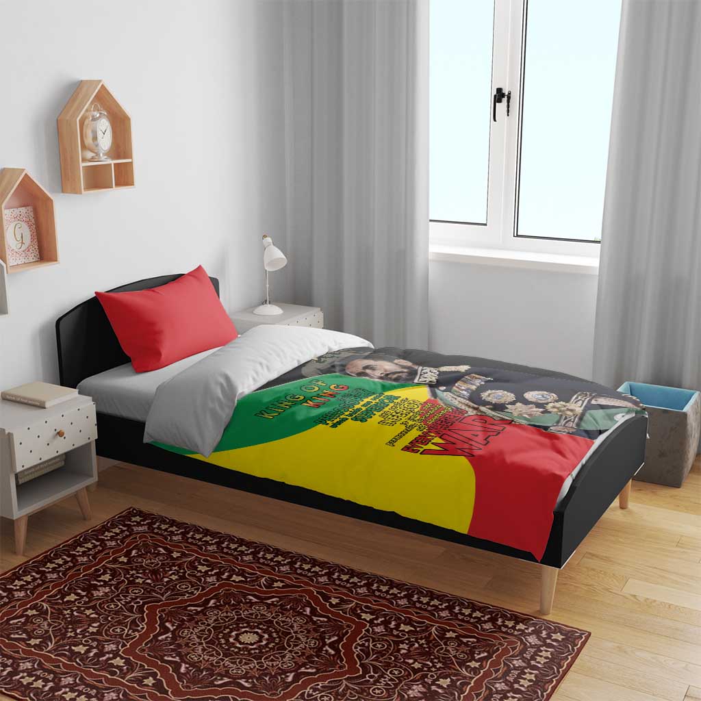 Jah Rastafari Bedding Set Haile Selassie LT15