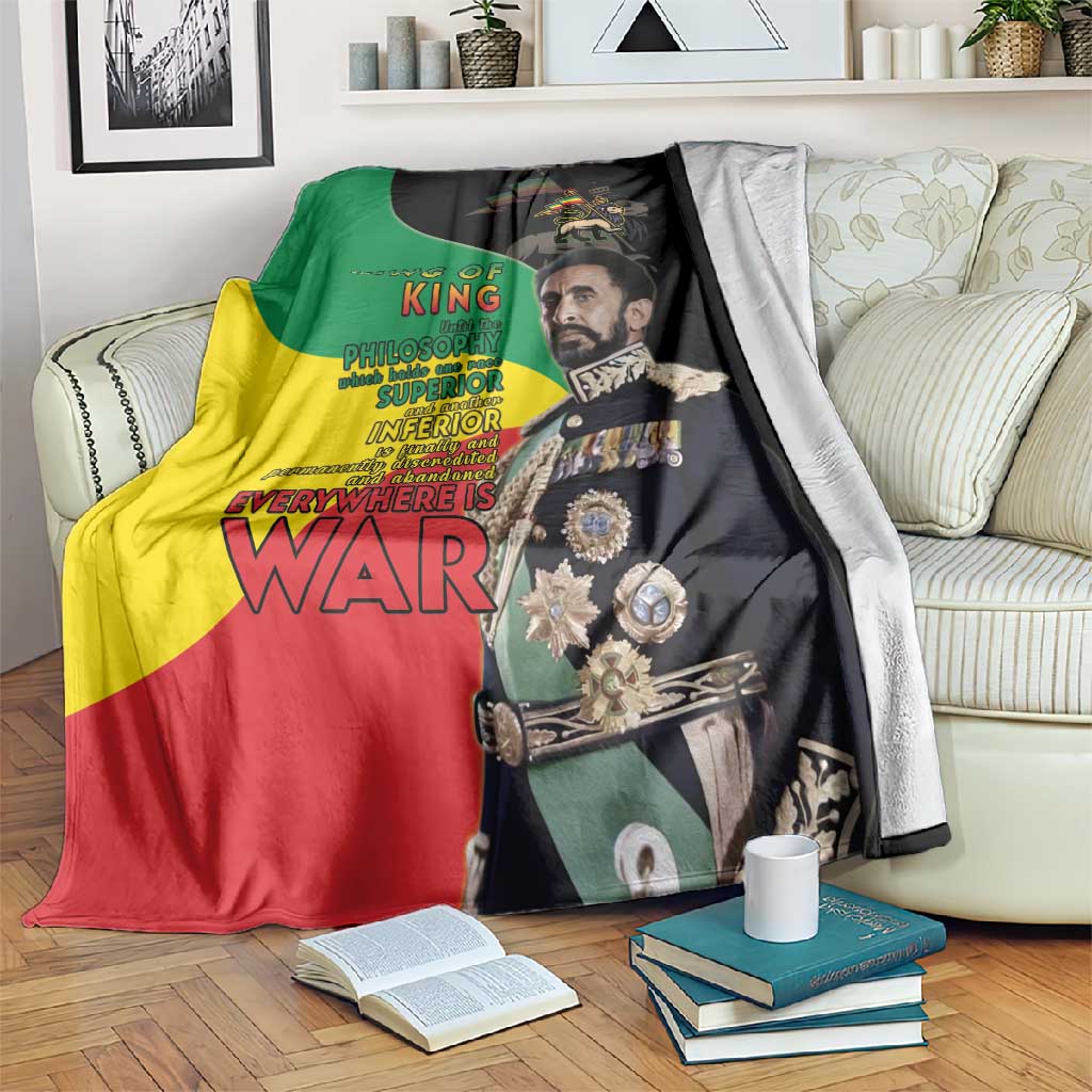 Jah Rastafari Blanket Haile Selassie LT15