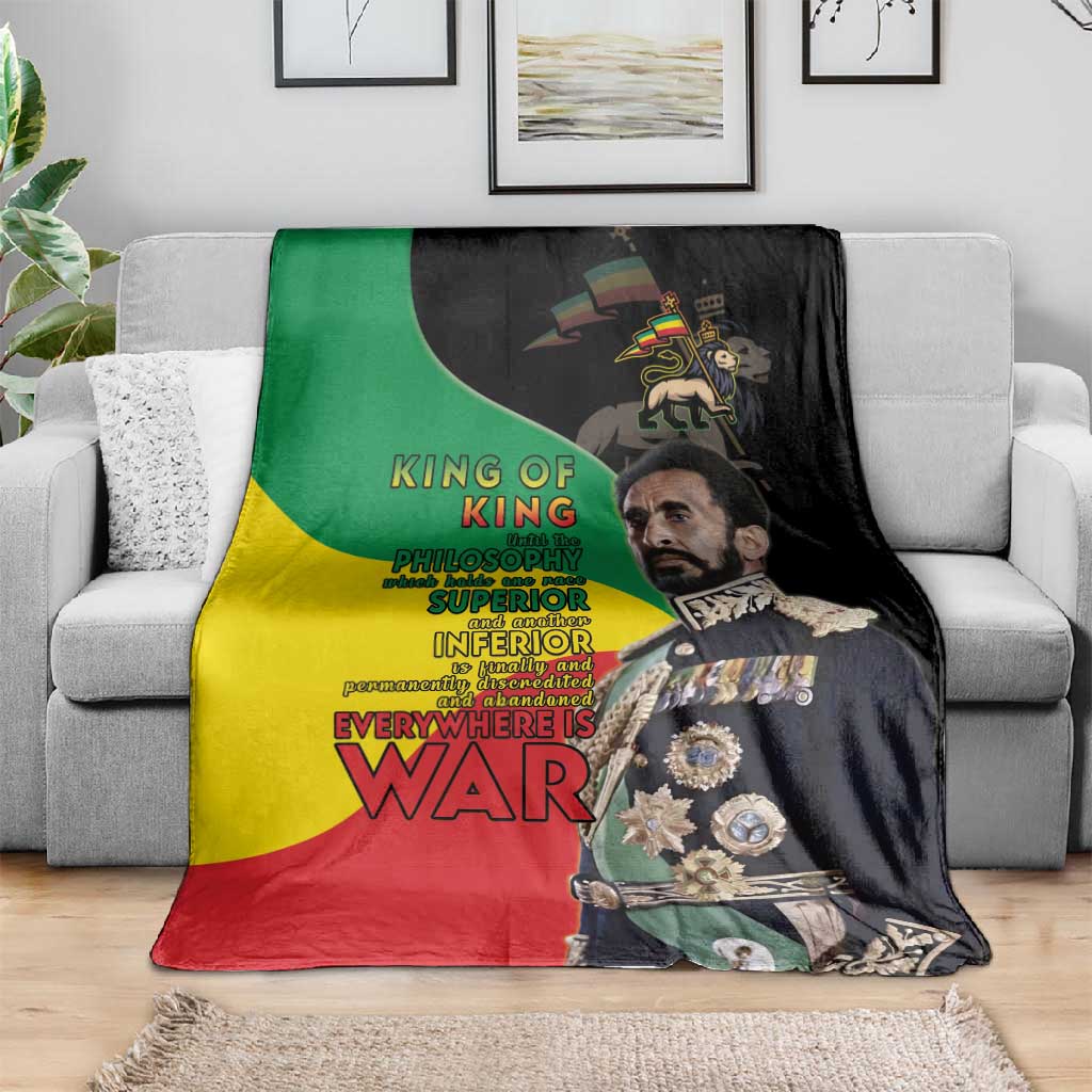 Jah Rastafari Blanket Haile Selassie LT15