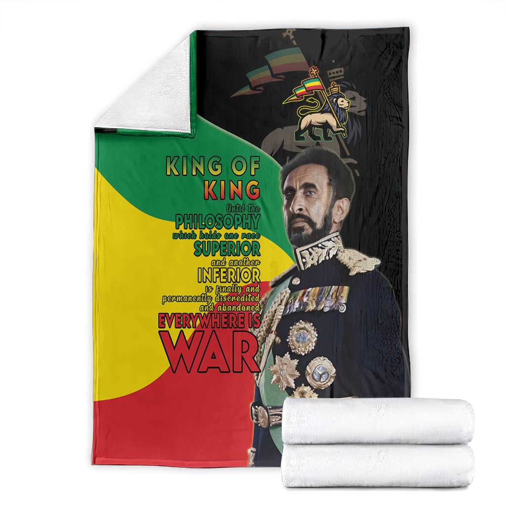 Jah Rastafari Blanket Haile Selassie LT15