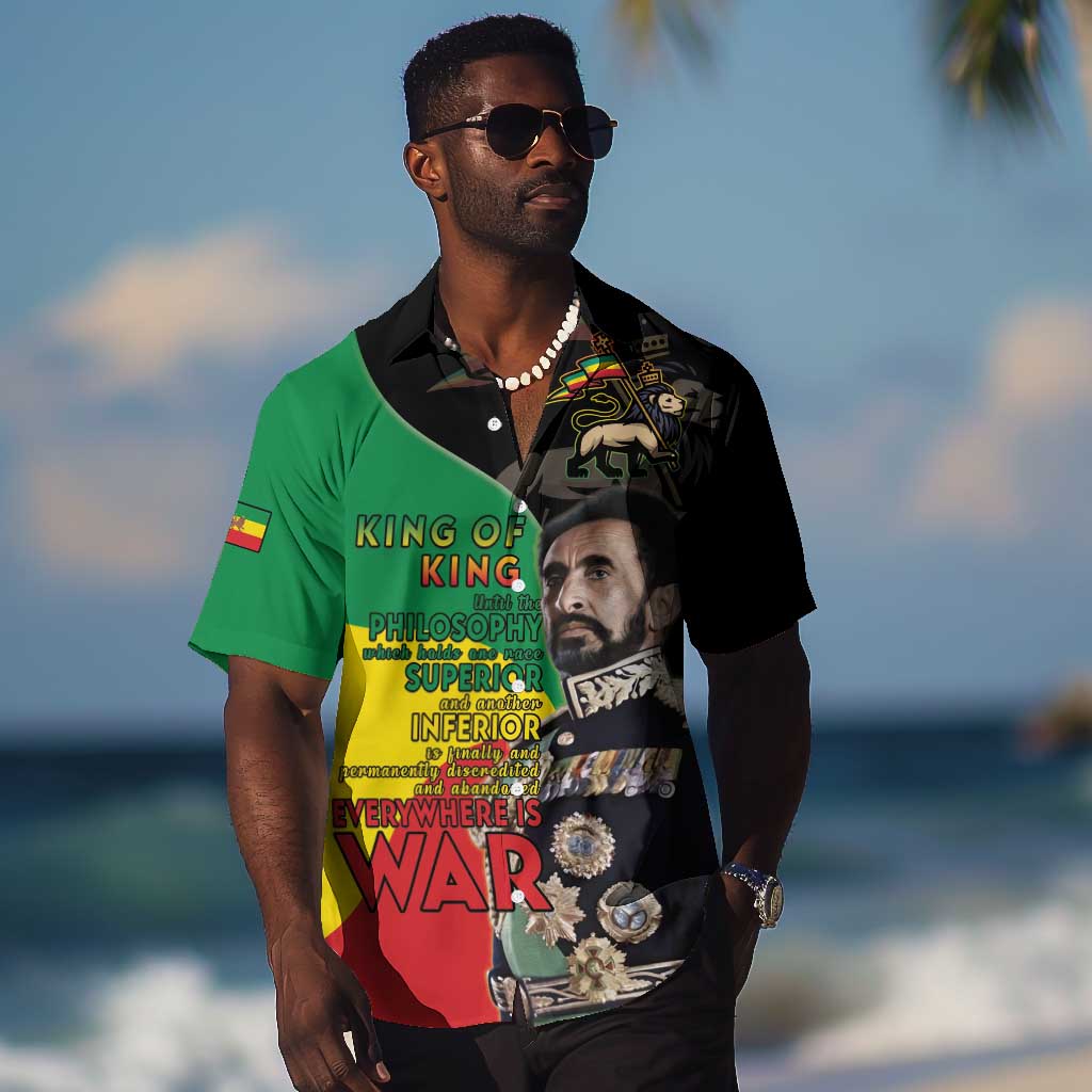 Jah Rastafari Hawaiian Shirt Haile Selassie LT15