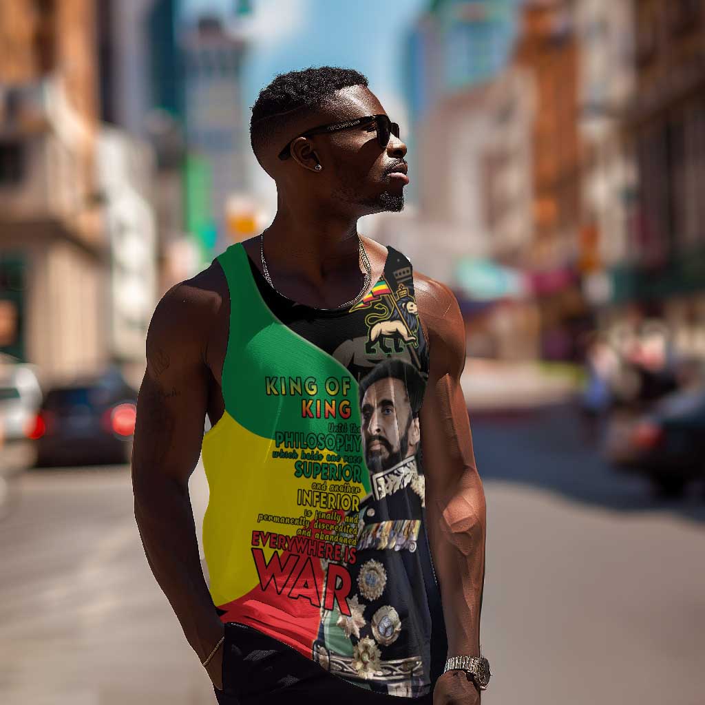 Jah Rastafari Men Tank Top Haile Selassie LT15
