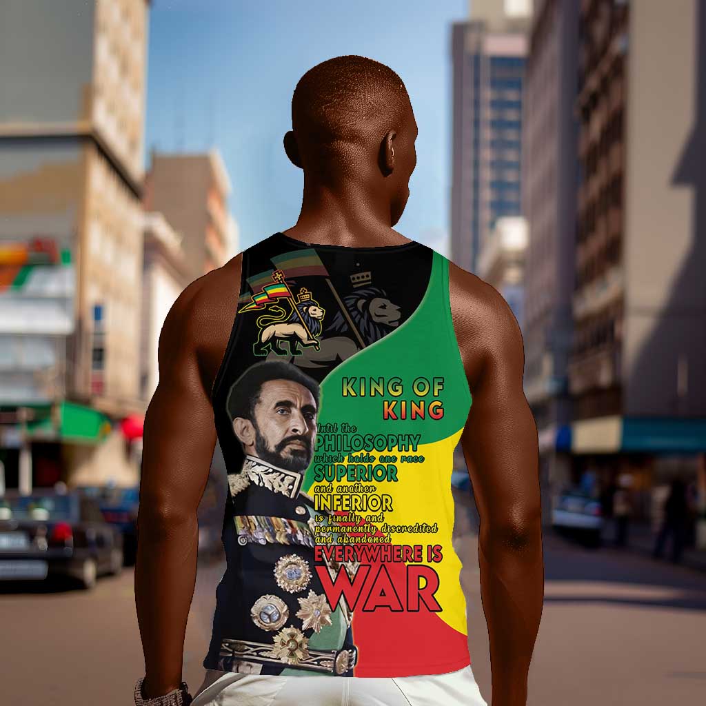 Jah Rastafari Men Tank Top Haile Selassie LT15
