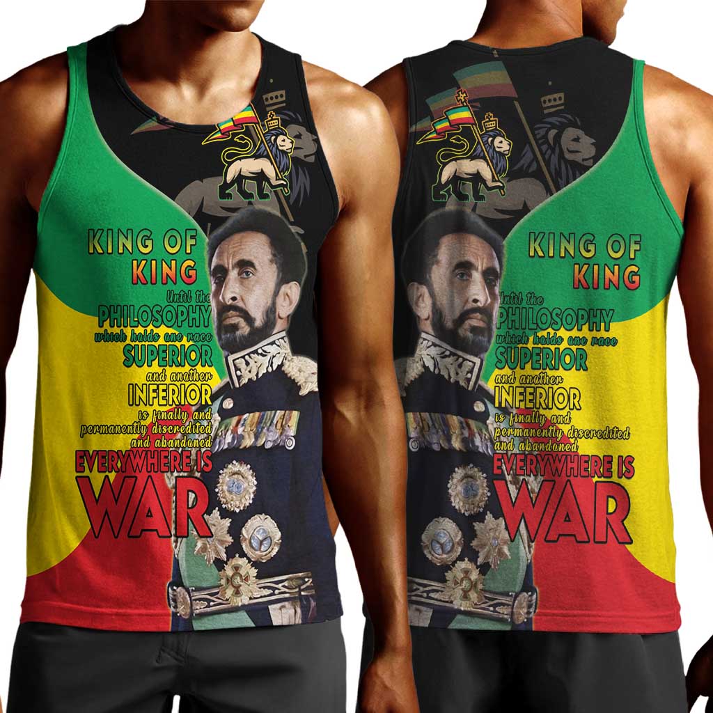 Jah Rastafari Men Tank Top Haile Selassie LT15