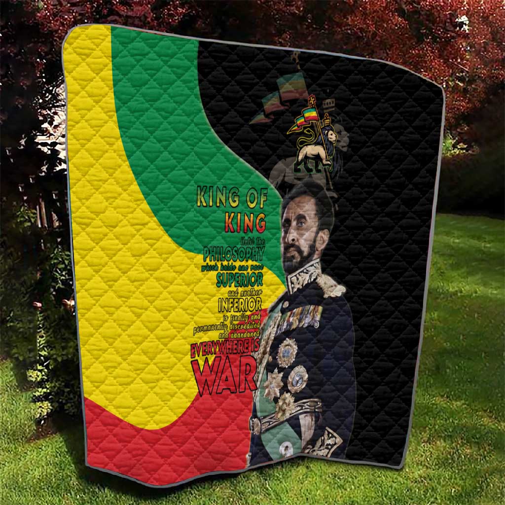 Jah Rastafari Quilt Haile Selassie LT15