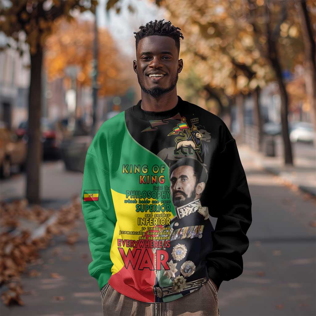 Jah Rastafari Sweatshirt Haile Selassie LT15