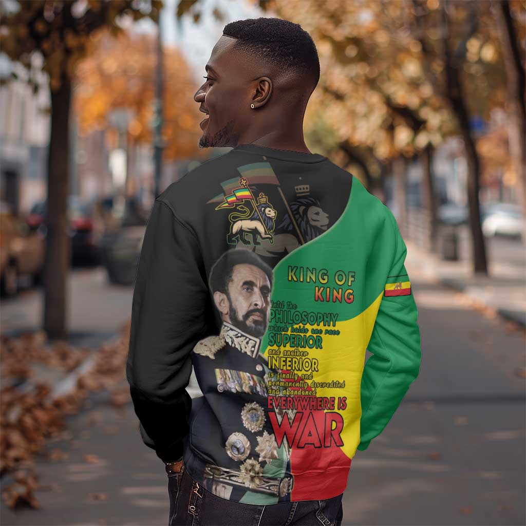 Jah Rastafari Sweatshirt Haile Selassie LT15