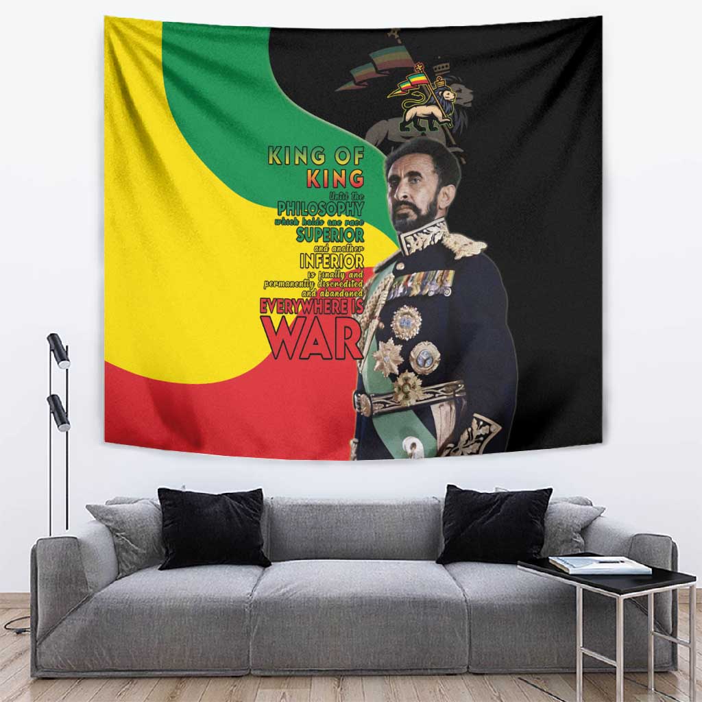 Jah Rastafari Tapestry Haile Selassie LT15