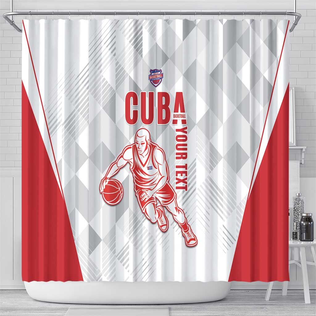 Custom Cuba Basketball Shower Curtain Sporty Style LT15