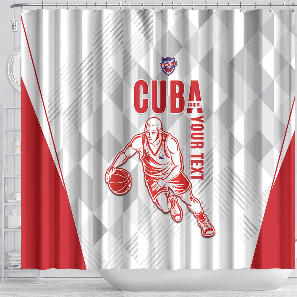 Custom Cuba Basketball Shower Curtain Sporty Style LT15