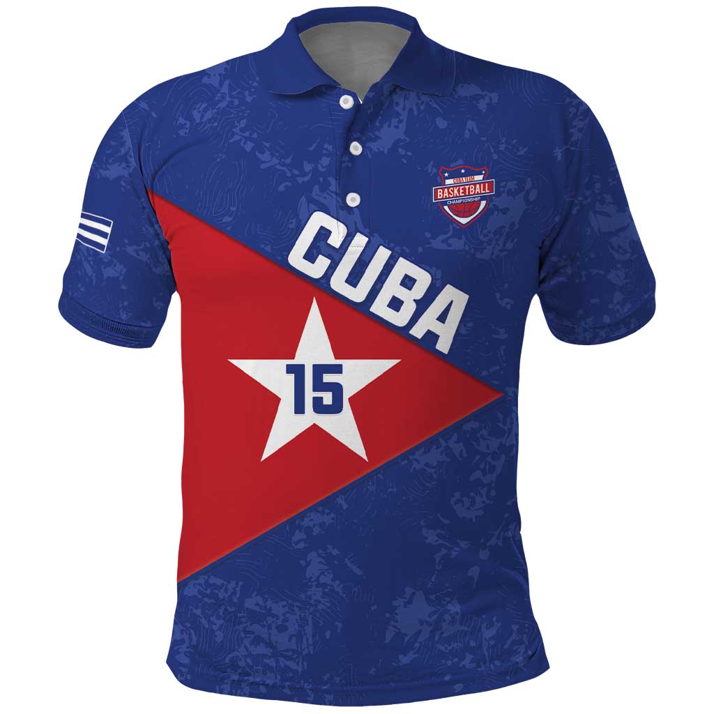 Custom Cuba Basketball Polo Shirt Flag Style LT15