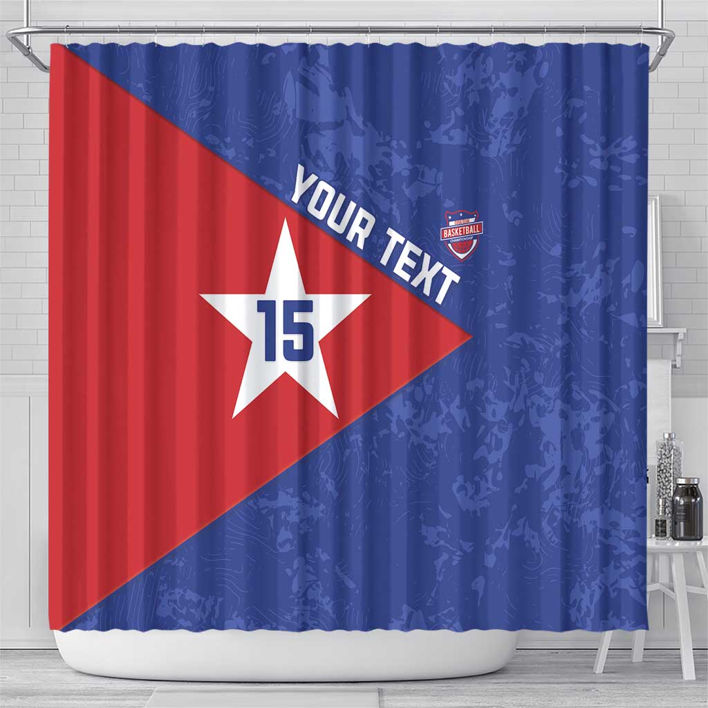 Custom Cuba Basketball Shower Curtain Flag Style LT15