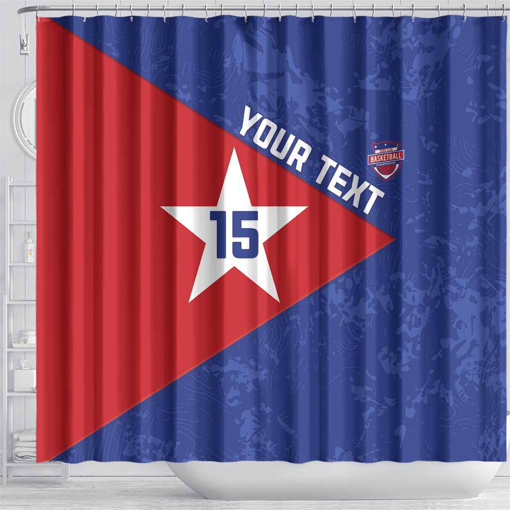 Custom Cuba Basketball Shower Curtain Flag Style LT15