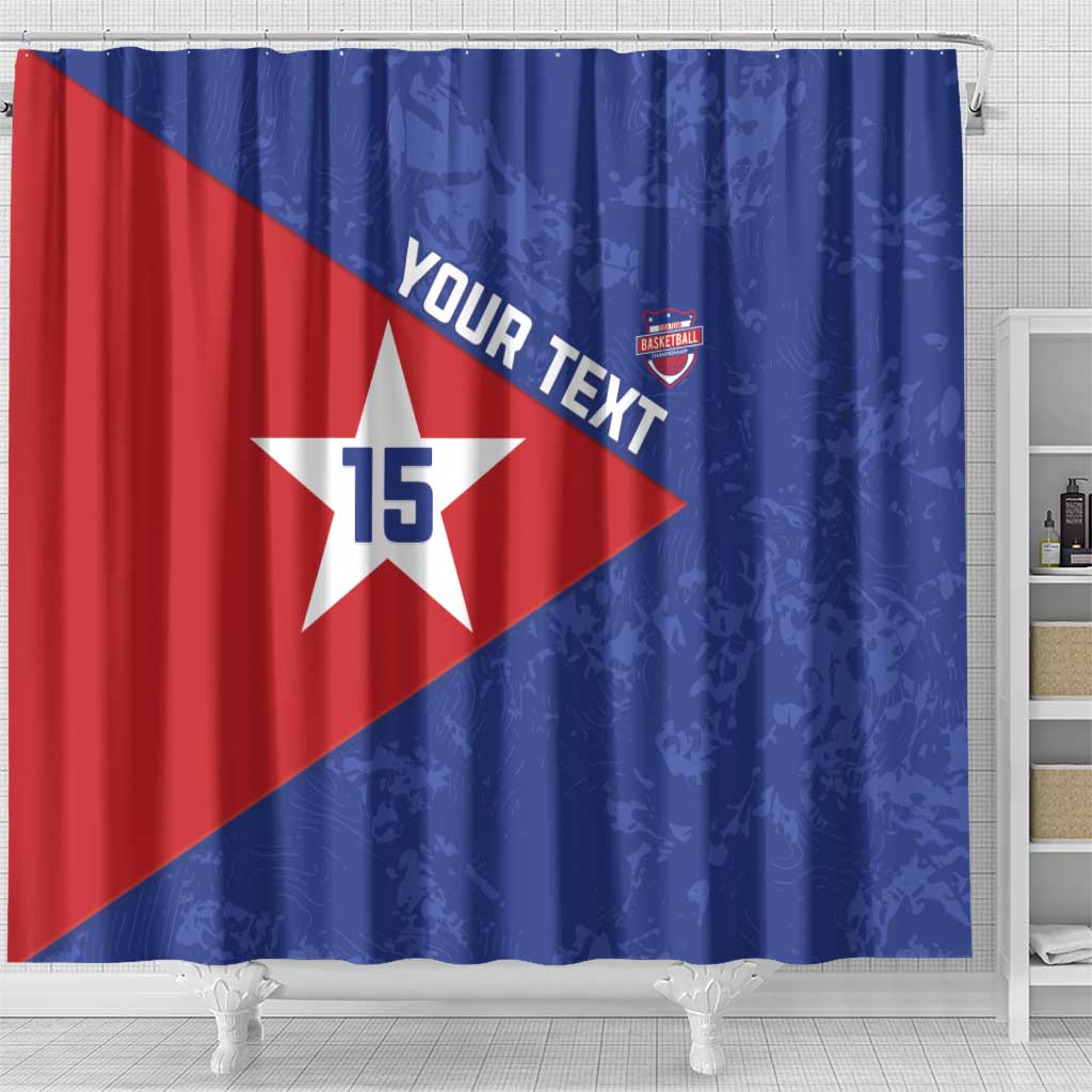 Custom Cuba Basketball Shower Curtain Flag Style LT15