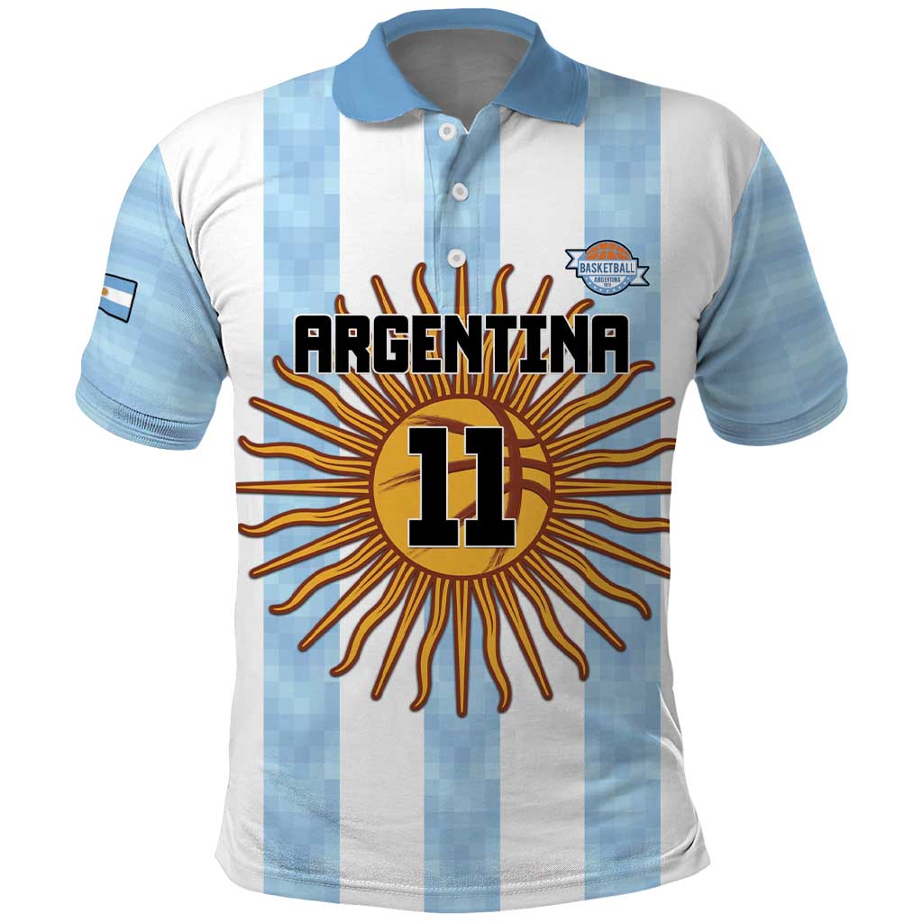 Custom Argentina Basketball Polo Shirt Go El Alma Argentina LT15