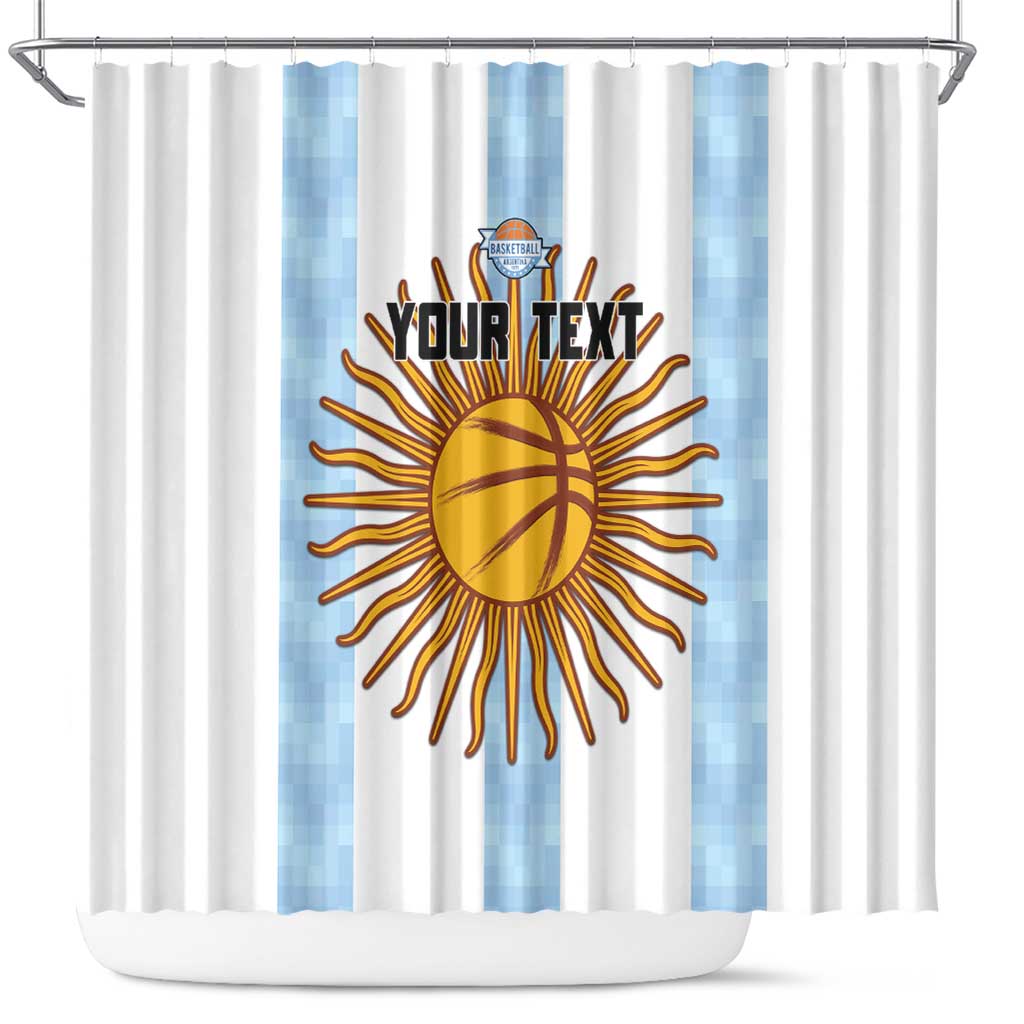 Custom Argentina Basketball Shower Curtain Go El Alma Argentina LT15
