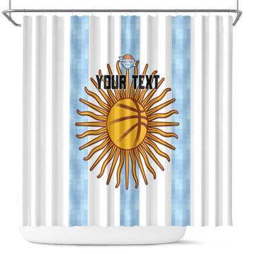 Custom Argentina Basketball Shower Curtain Go El Alma Argentina LT15