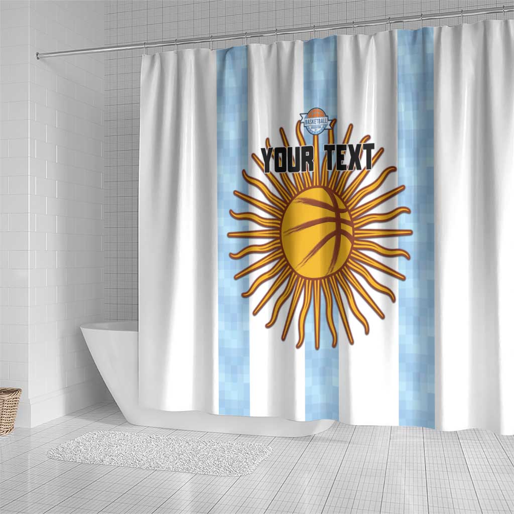 Custom Argentina Basketball Shower Curtain Go El Alma Argentina LT15