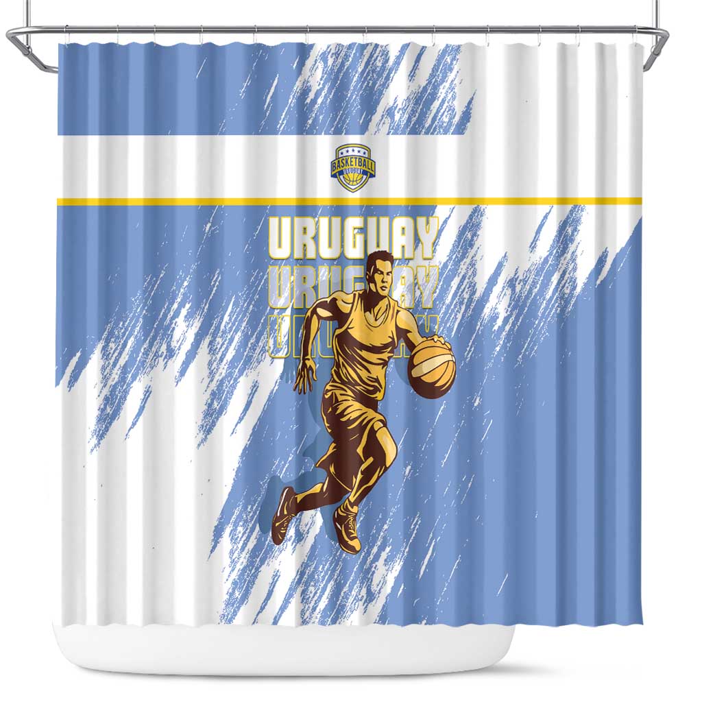 Uruguay Basketball Shower Curtain Come On Charruas LT15