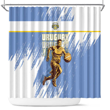 Uruguay Basketball Shower Curtain Come On Charruas LT15