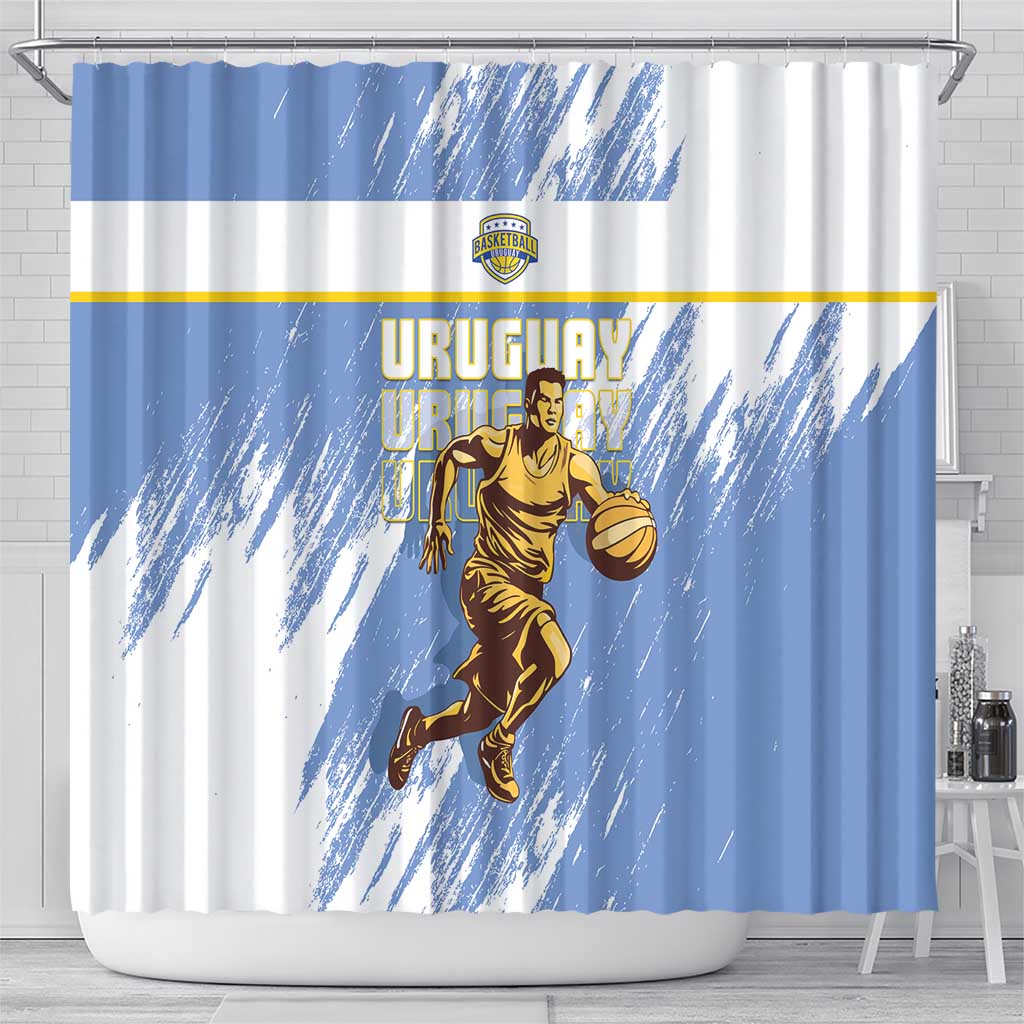 Uruguay Basketball Shower Curtain Come On Charruas LT15