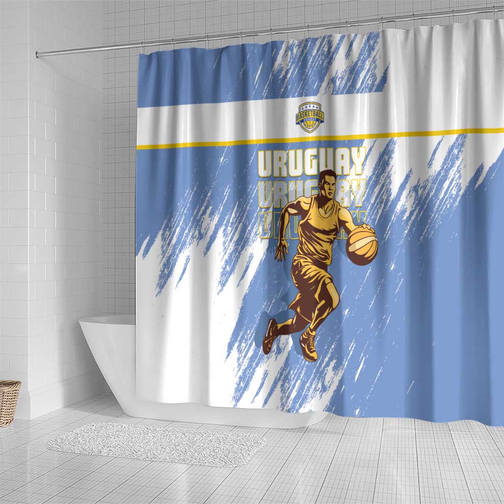 Uruguay Basketball Shower Curtain Come On Charruas LT15