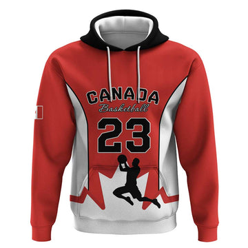 Custom Canada Basketball Hoodie Go Champions Team Canada LT15