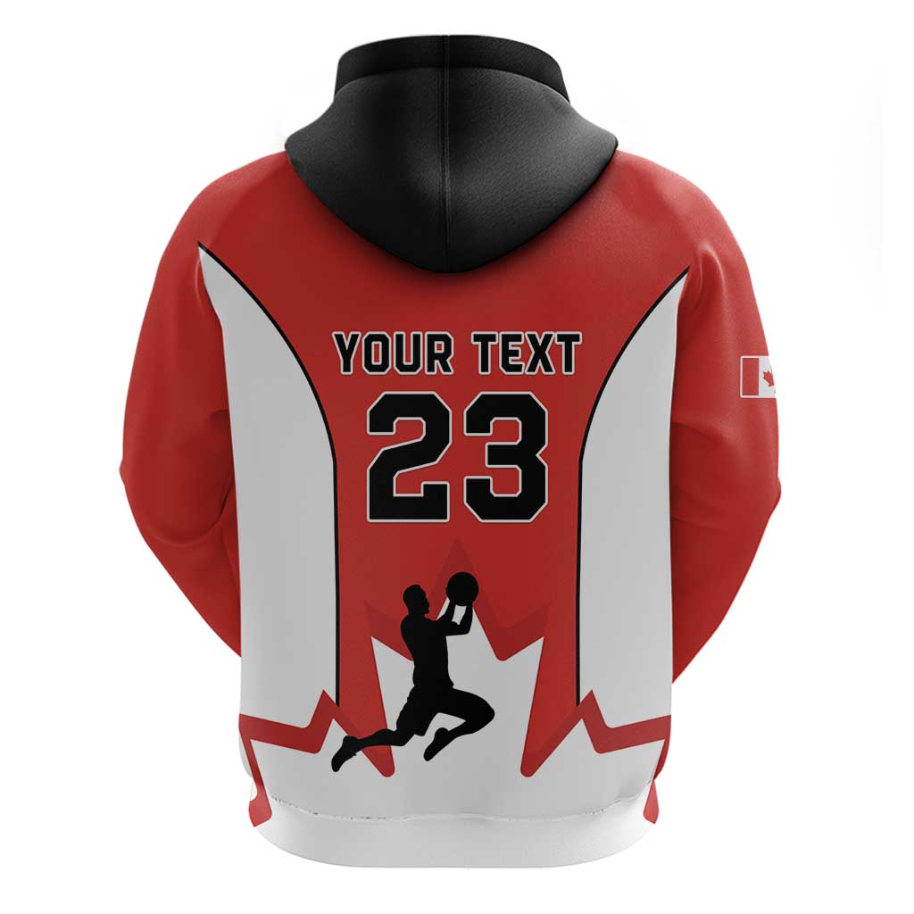 Custom Canada Basketball Hoodie Go Champions Team Canada LT15