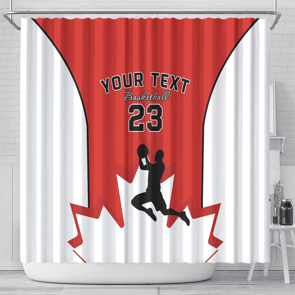 Custom Canada Basketball Shower Curtain Go Champions Team Canada LT15