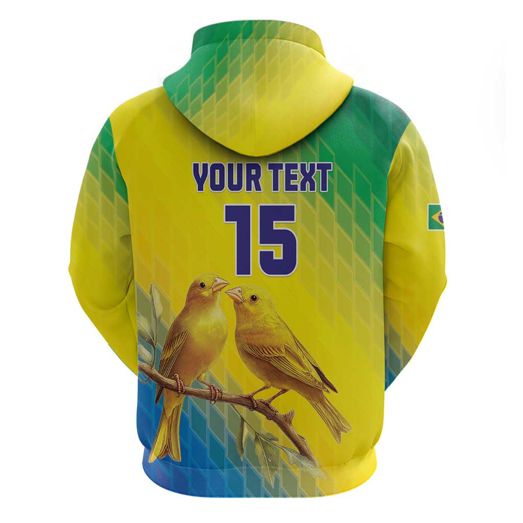 Custom Brazil Football Hoodie Go Canarinho Go LT15
