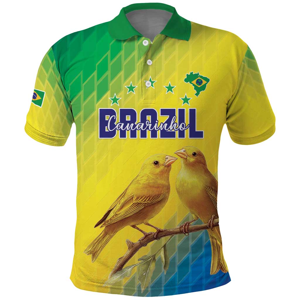 Custom Brazil Football Polo Shirt Go Canarinho Go LT15