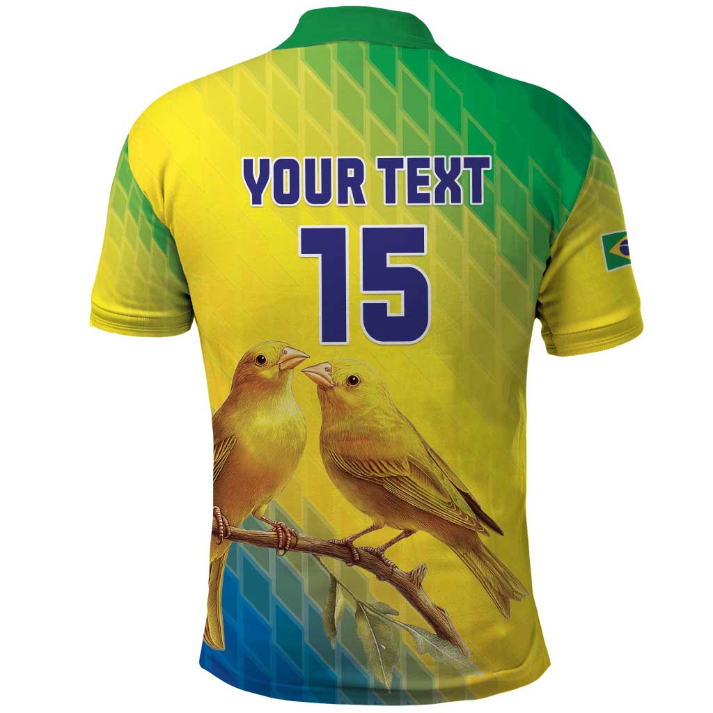 Custom Brazil Football Polo Shirt Go Canarinho Go LT15