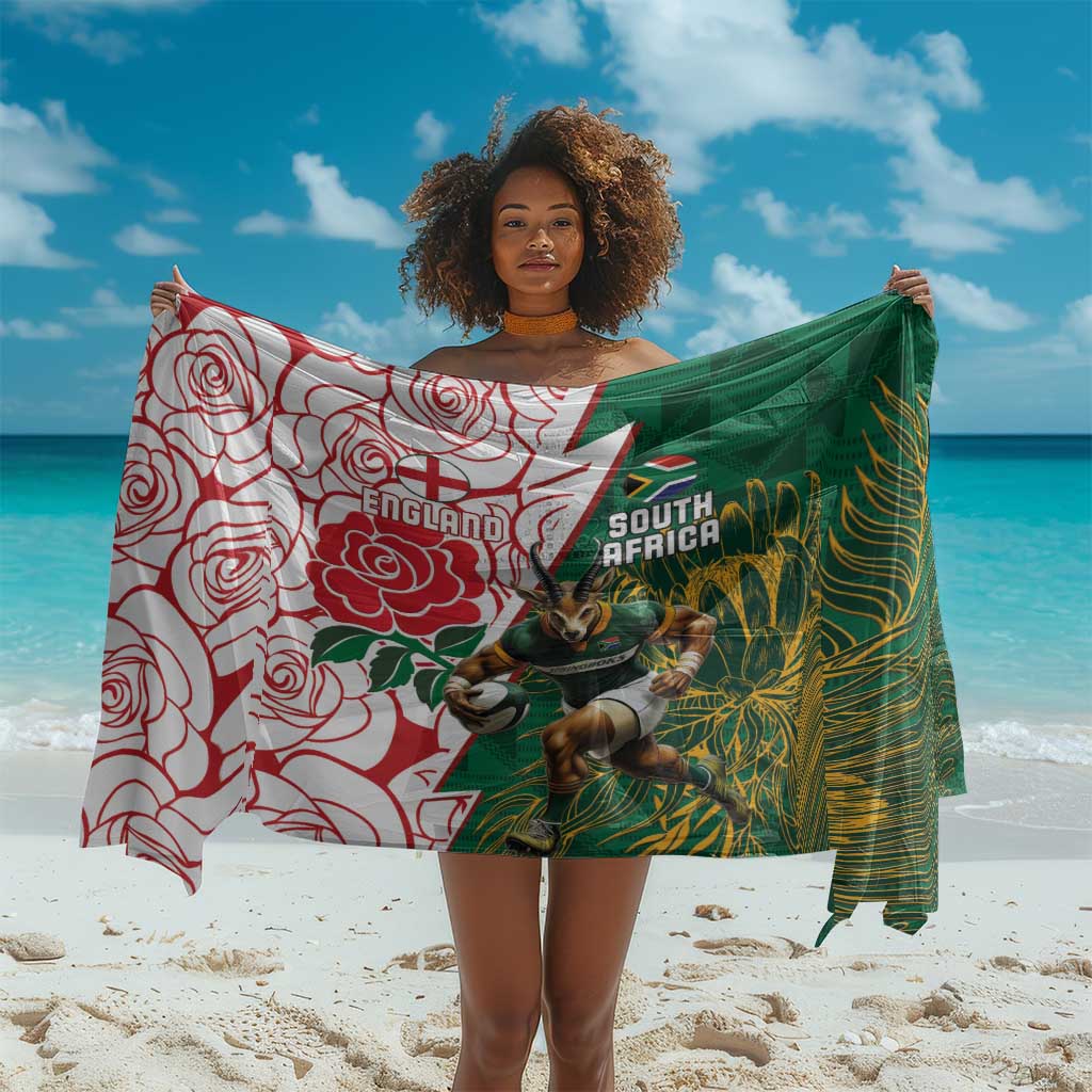South Africa Combine England Rugby Sarong Springboks and Red Rose LT15