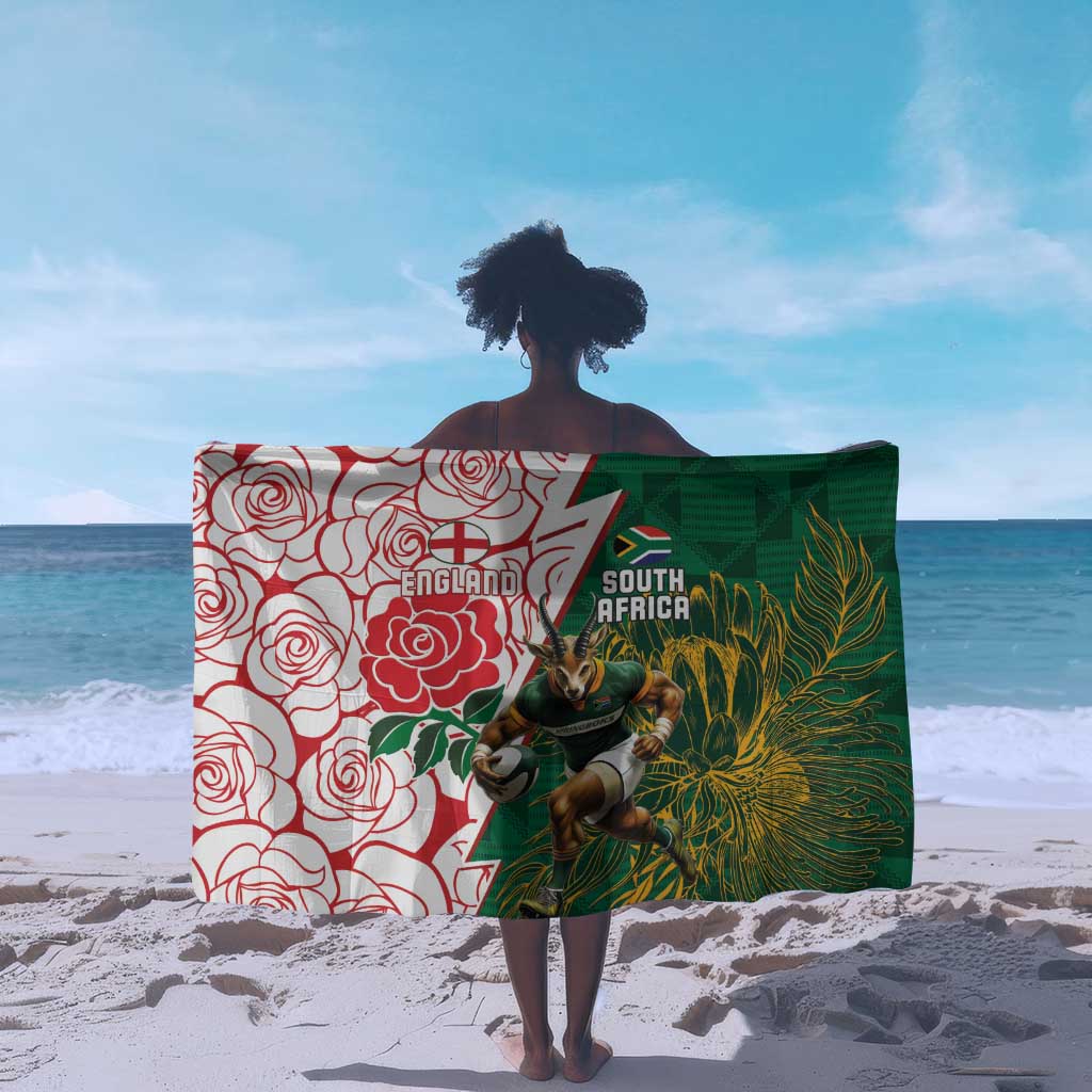 South Africa Combine England Rugby Sarong Springboks and Red Rose LT15