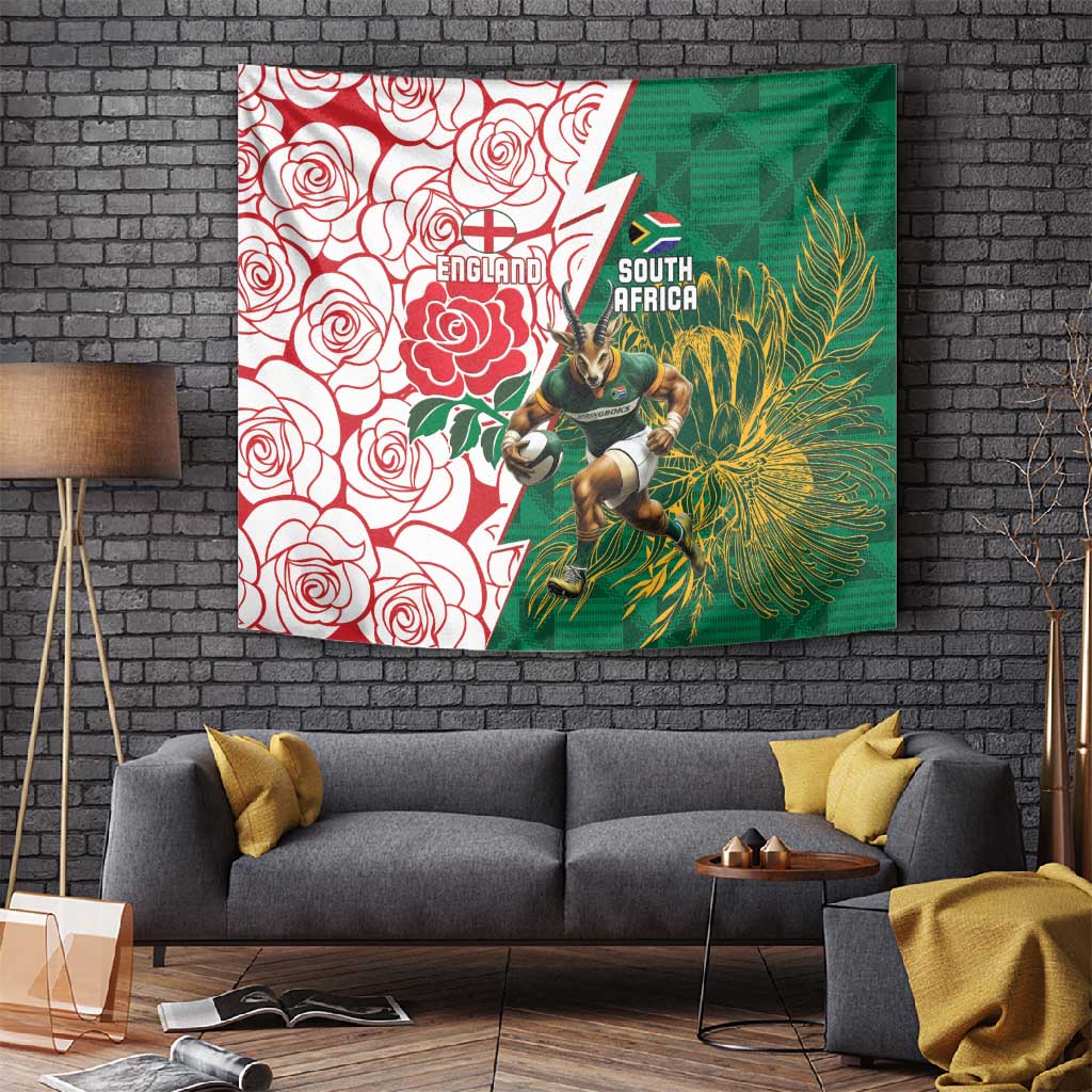 South Africa Combine England Rugby Tapestry Springboks and Red Rose LT15