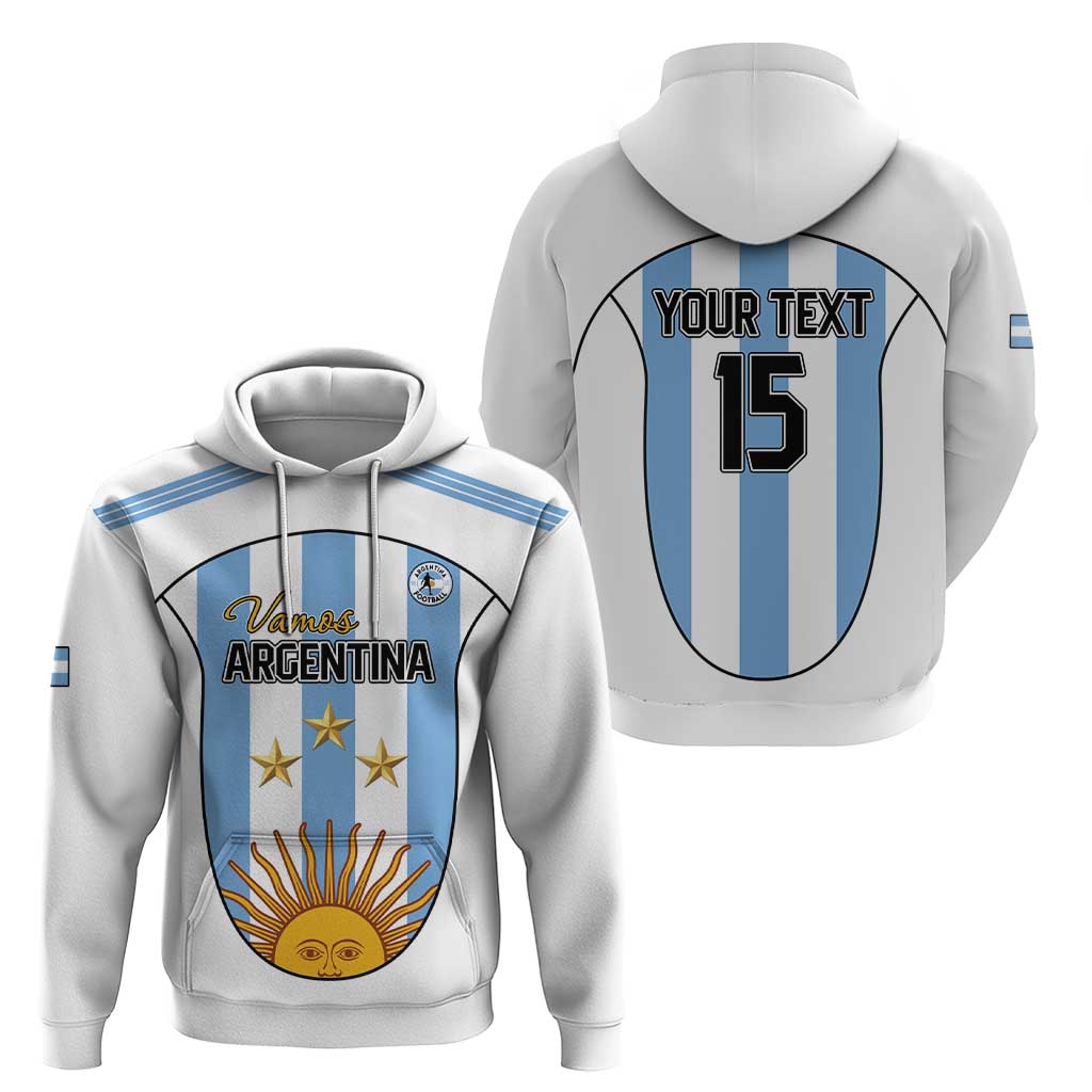 Custom Argentina Football Hoodie Vamos Vamos Argentina LT15