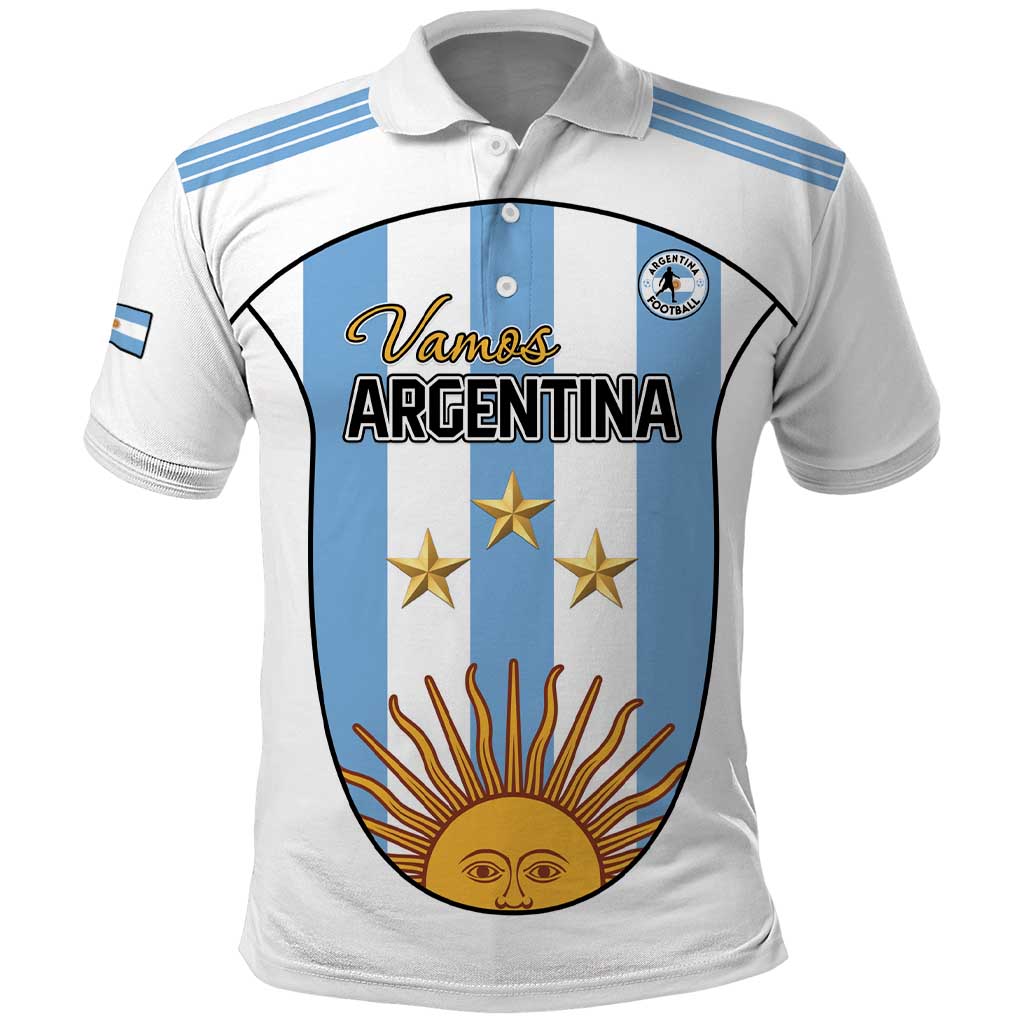 Custom Argentina Football Polo Shirt Vamos Vamos Argentina LT15