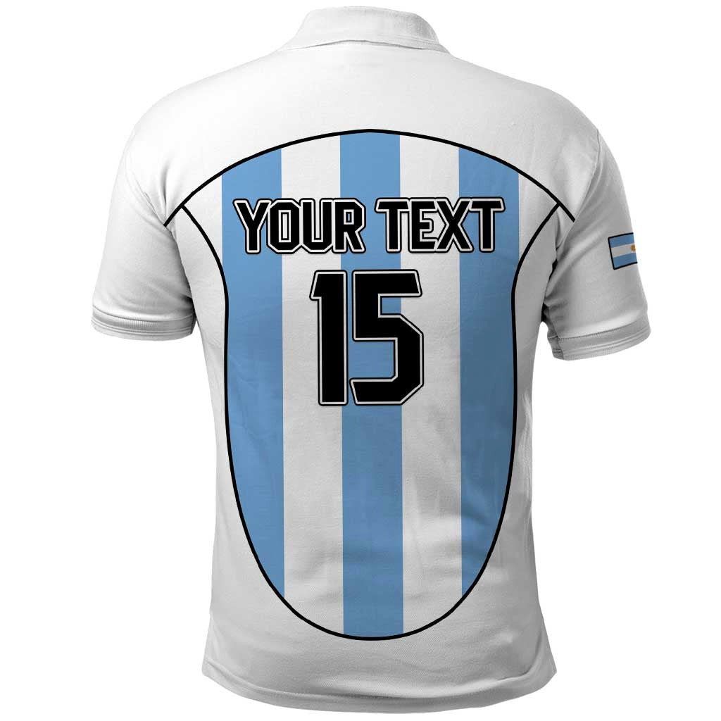Custom Argentina Football Polo Shirt Vamos Vamos Argentina LT15