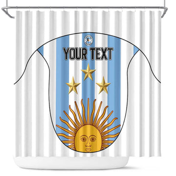 Custom Argentina Football Shower Curtain Vamos Vamos Argentina LT15