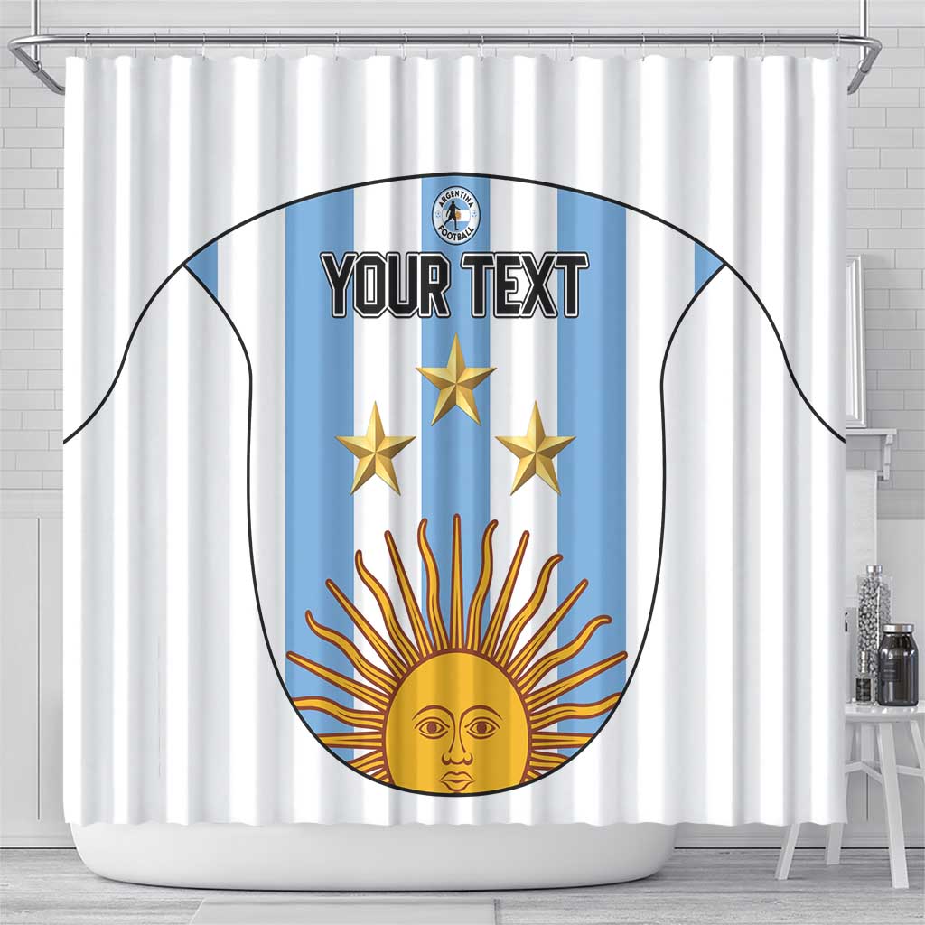 Custom Argentina Football Shower Curtain Vamos Vamos Argentina LT15