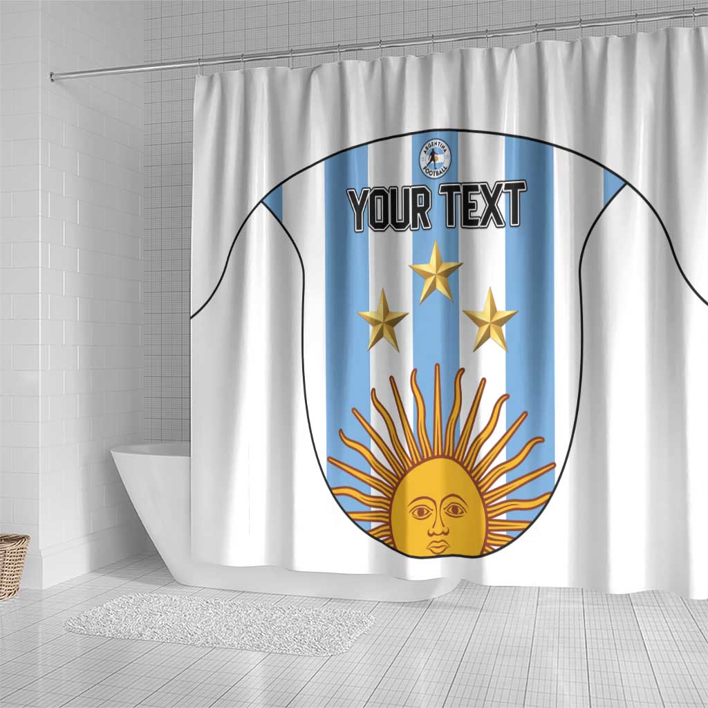 Custom Argentina Football Shower Curtain Vamos Vamos Argentina LT15