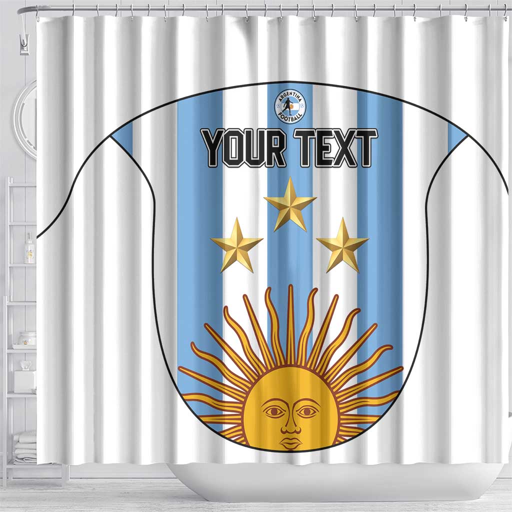 Custom Argentina Football Shower Curtain Vamos Vamos Argentina LT15