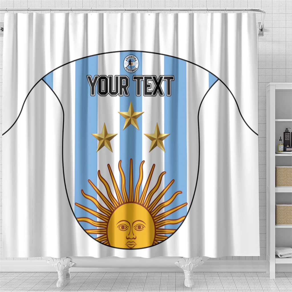 Custom Argentina Football Shower Curtain Vamos Vamos Argentina LT15