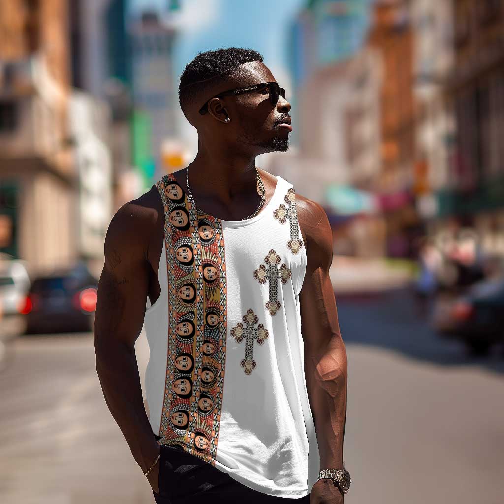Ethiopia Angels Tilet With Cross Men Tank Top LT15